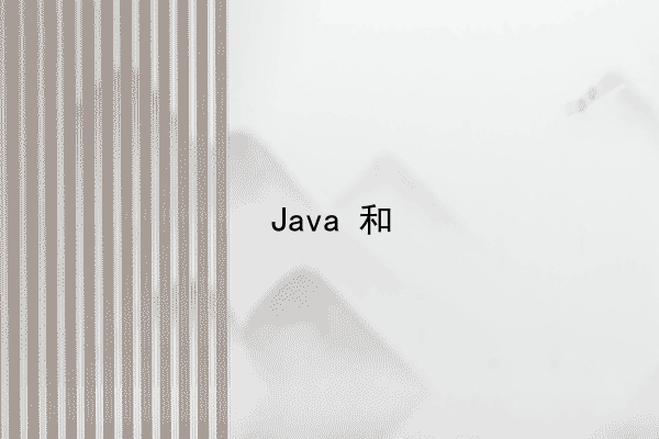 Java 和