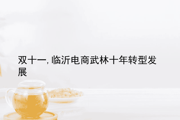 双十一,临沂电商武林十年转型发展