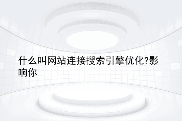 什么叫网站连接搜索引擎优化?影响你