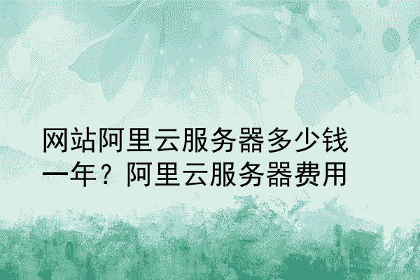 网站阿里云服务器多少钱一年？阿里云服务器费用